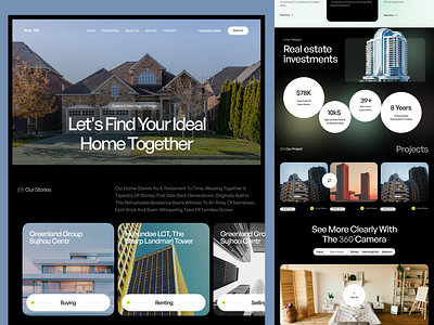 Real Estate Agency Homepage UIUX Design agency branding buying landing page listing mini minimal real estate seller uiux user interface webdesign website