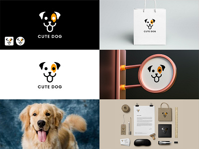 Cute Dog Logo animal brand logo branding business clean company custom logo cute dog design dog logo dog logo creator dog logo for sale dog logo mark graphic design graphics logo logo maker minimalist nice dog pet