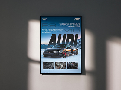 Audi R8 Poster audi car graphic design poster