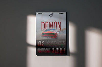 Dodge Challenger SRT america car dodge graphic design poster