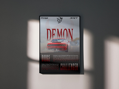 Dodge Challenger SRT america car dodge graphic design poster