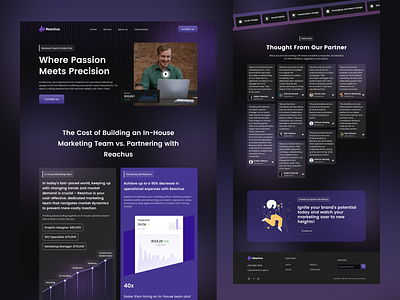 Marketing Agency Landing Page agency interaction landing page marketing ui user experience user interface ux website