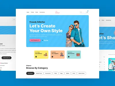 Fashion e-commerce Landing Page Design design e commerce fashion design landing page ui uiux ux website
