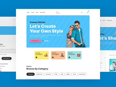 Fashion e-commerce Landing Page Design design e commerce fashion design landing page ui uiux ux website