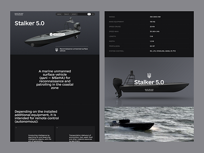 Design of the Military Boats Page army boats design drone graphic design interface landing page military military boats military boats page security speed tactical ui ui ui design ux web design webdesign website