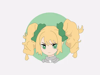 Blonde girl art illustration vector