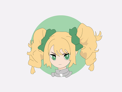 Blonde girl art illustration vector