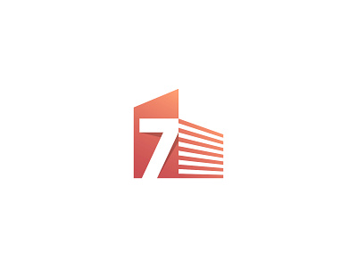 Number 7 Logo 7 app branding building construction food gradient graphic design illustration line art logo minimal modern number real state restaurant seven stars ui ux vector