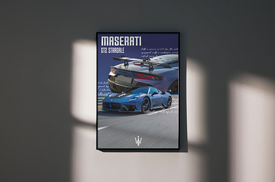 Maserati GT2 Stradale cars graphic design gt2 stradale italia maserati poster