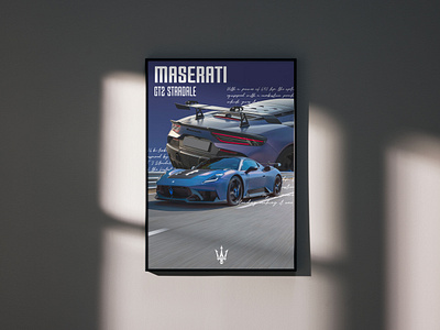 Maserati GT2 Stradale cars graphic design gt2 stradale italia maserati poster