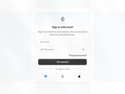 Simple login page card design card design ui ui ux ux