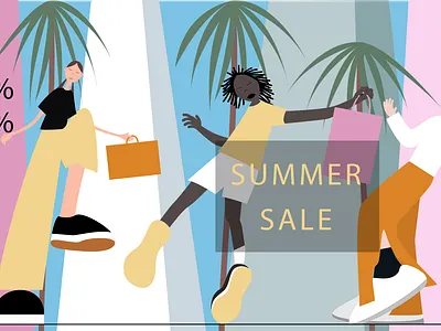 Summer sale poster adobeillustrator advertising advertisingillustration beach buildings characters palms poster sportshoes sportshop summer summersale sun teens vector vectorgraphics vectorillustration летняяраспродажа рекламнаяиллюстрация рекламныйпостер