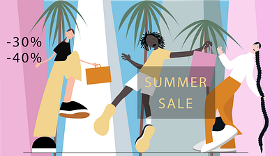 Summer sale poster adobeillustrator advertising advertisingillustration beach buildings characters palms poster sportshoes sportshop summer summersale sun teens vector vectorgraphics vectorillustration летняяраспродажа рекламнаяиллюстрация рекламныйпостер