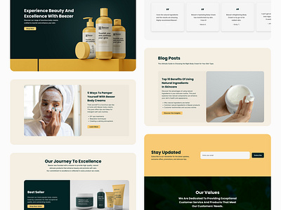 BEEZER | WEB DESIGN | UIUX DESIGN beauty body cream design branding cream design beauty design inspiration hero design hero section hero section design landing page logo responsive web design ui ui design uiux user interface user interface design ux design web design website design