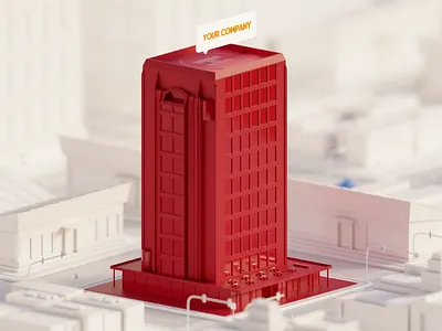 Skyscraper for Product Video 3d 3drender animation blender city motion graphics mou visualization