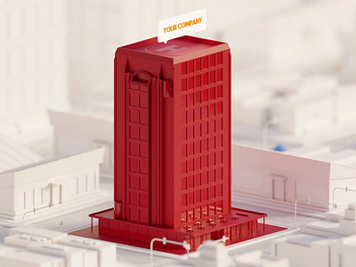 Skyscraper for Product Video 3d 3drender animation blender city motion graphics mou visualization