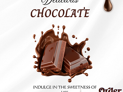 Social Media Post Designs blissful branding canva chocolate chocolate delight cocoa magic craving creamy dark delicious delight design graphic design lover social media sweet indulgence sweetness typography yummy