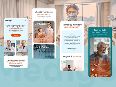 Medigo Health Care Website doctor health health care health tracking healthcare hospital landing page medical medical care medicine modern project responsive science service ui web web responsive webdesign website