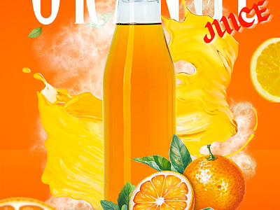 Flavour Filled Orange Juice branding canav cold design flavoured graphic design juice lemon mouth watering orange socialmedia splash ymmu