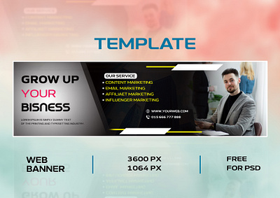 Web Banner Template banner branding design graphic design social media template unique web