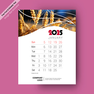 Wall Calendar 2025 bangladesh branding design graphic design illustration leaflet vector