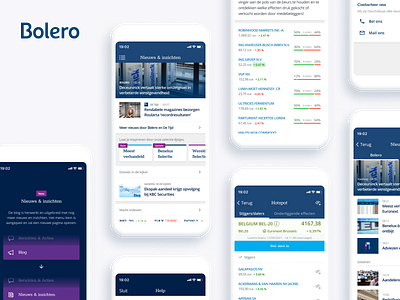 Bolero - News & insights update finance kbc stock ui ux