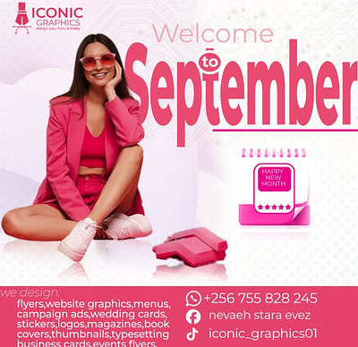 September flyer flyers graphic design illustration