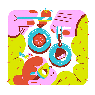 Experimenting character character illustration child children experiment flat illustration food illustration kids kindergarten learning preschool science spot spot illustration