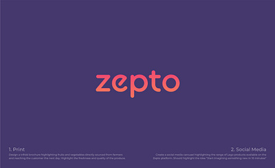 Zepto- Design creatives brand branding design graphic design