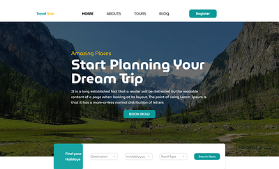 Trevel Star - UX/UI landing page uxui design