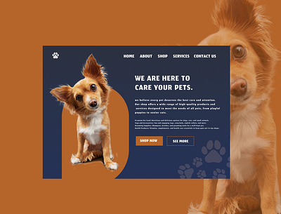 Pet shop UI web design figma design figma designer pet lovers pet shop ui design ui designer ui ux uiux design web designer web developer