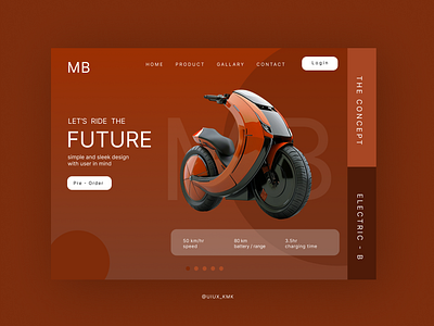 Future Bike UI design bike bike web design figma figma design figma designer landing page motor bike ui designer ui ux ui ux designer ux designer web designer web ui design website website design