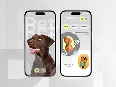 Dog Care App animallover app design dog accessories dog activity dog care app dog food dog health dog lover dog walker dog wallness dogfood figma pet business app pet care app pet food pet services app pet shop ui ui ux ux