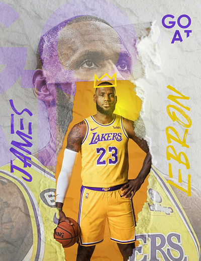 GOAT (LEBRON JAMES) animation branding graphic design posterdesign ui