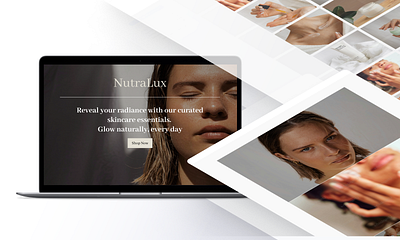 NutraLux Skin Care --web design e-commerce concept 3d animation branding graphic design logo motion graphics ui