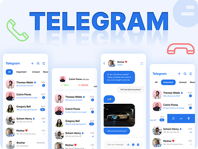 Telegram Application 3d animation branding dashboard design graphic design illustration logo motion graphics ui ux vector