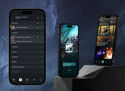 Warhammer App Redesign 40k aos games workshop mobile ui warhammer