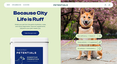 Dog Supplement Packaging and Web Design branding graphic design logo ui