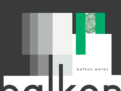 Balkon Works Architecture Brand identity and web design footer branding graphic design logo ui