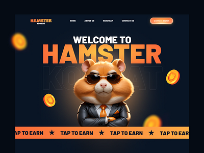 Hamster Kombat - Game Landing Page game landing page game web design game website design hamster kombat website design