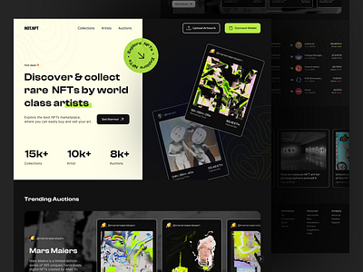 🪙 Product Design for NFT marketplace | Hyperactive bitcoin black coins color crypto cryptocurrency design ethereum graphic design green hyperactive marketplace nft platform product design ui ui design ux ux design web design