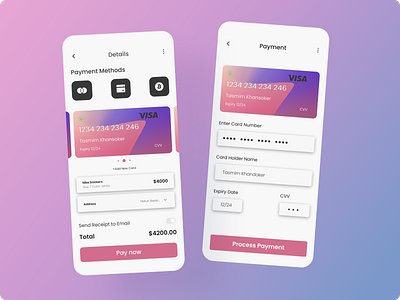 Credit Card Checkout graphic design ui