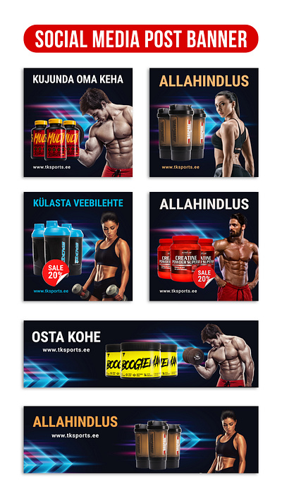 Social Media Post Banner avertisement avesrtise banner banner design banner set billboard branding facebook post fitness fitness banner fitness suppliments graphic design gym instagram post product banner social media social media design social media post social media post banner suppliments