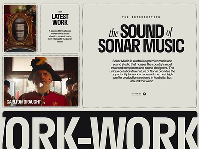 Sonar Music [ Quick Views ] entertainment gsap inspiration music production quickviews sonar trend ui ux webflow webgl website