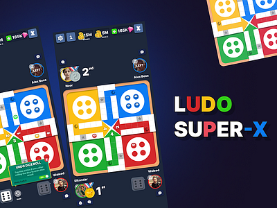 Ludo Super X - Game Design Figma adobexd designs branding figmadesign graphic design ludo ludo game design ludo interface typography ui