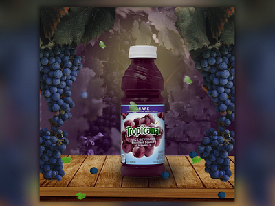 Grape juice bottle poster design graphic graphic design juice photoshop poster vector