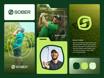 Sober | S Letter Mark Logo, Golf Kit, Sports Brand logo designer