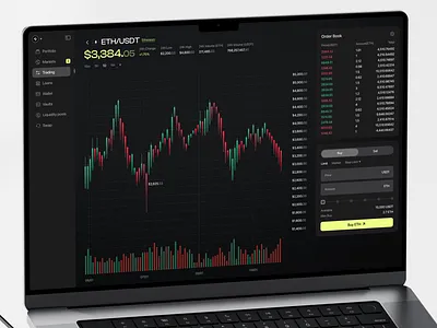 Crypto - Trading view chart charts crypto crypto dashboard design crypto platform crypto trading crypto trading app dashboard dashboard design ethereum green macbook platform trading view typography web app web app design web design web3 web3 dashboard