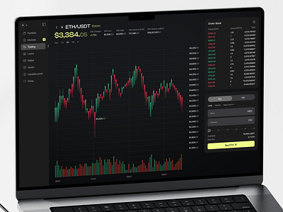 Crypto - Trading view chart charts crypto crypto dashboard design crypto platform crypto trading crypto trading app dashboard dashboard design ethereum green macbook platform trading view typography web app web app design web design web3 web3 dashboard