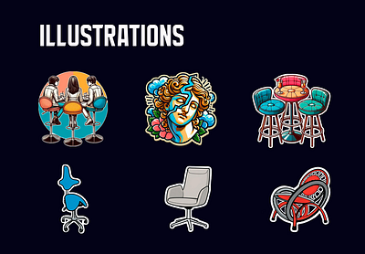 Illustrations graphic design logo